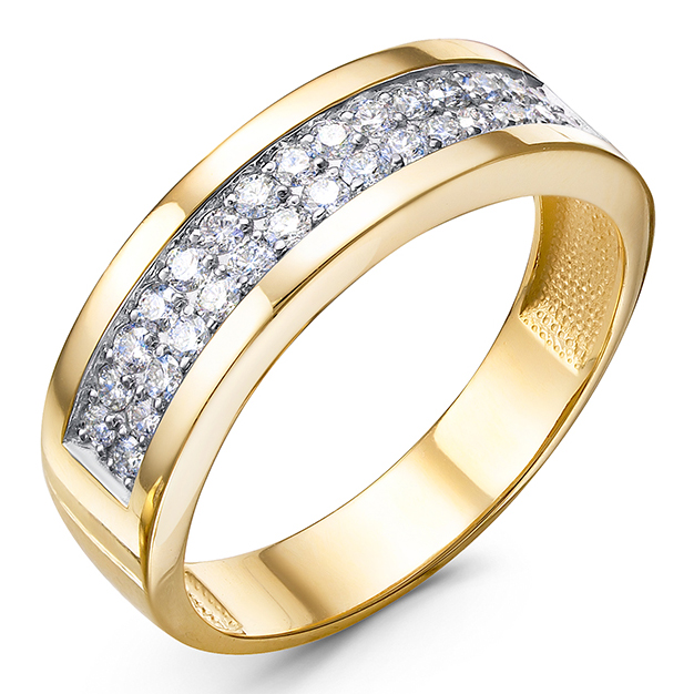 Кольцо, золото, бриллиант, желтый, БР112152л